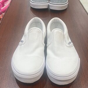 Vans Kids White Slip-On Sneakers